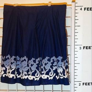 Style & Co. Skirt | Navy Blue with Sky Blue Patchwork | Size 18